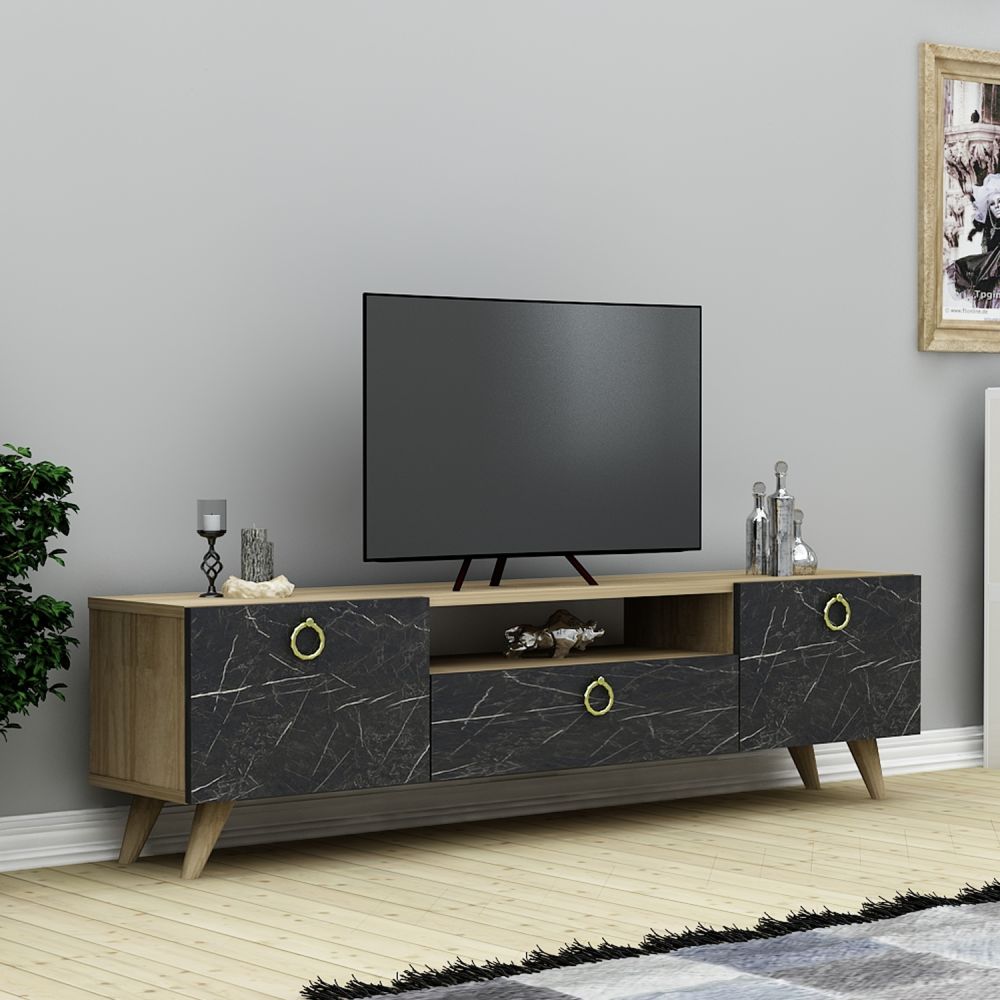 Mueble TV 140 cm De pie - Roble | Lujo