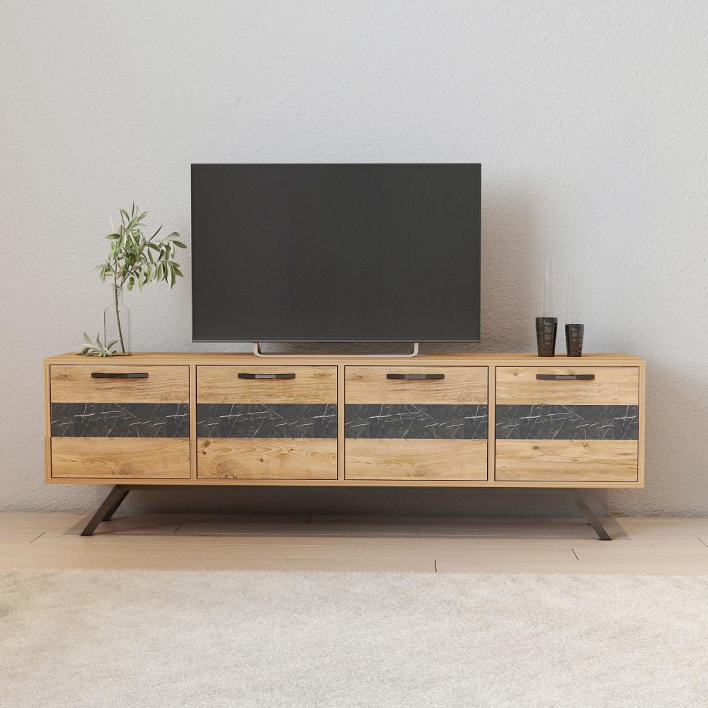 Mueble TV 150 cm De pie - Roble 4 puertas | Linco