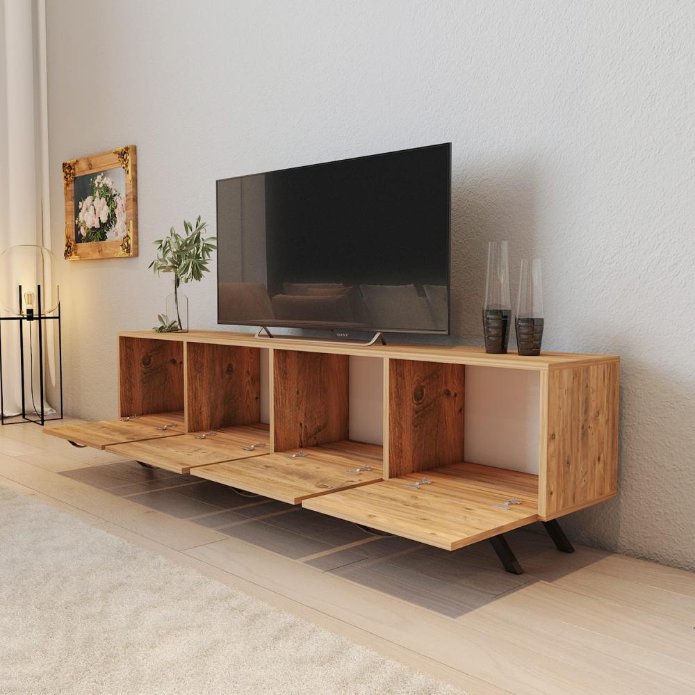 Mueble TV 150 cm De pie - Roble 4 puertas | Linco