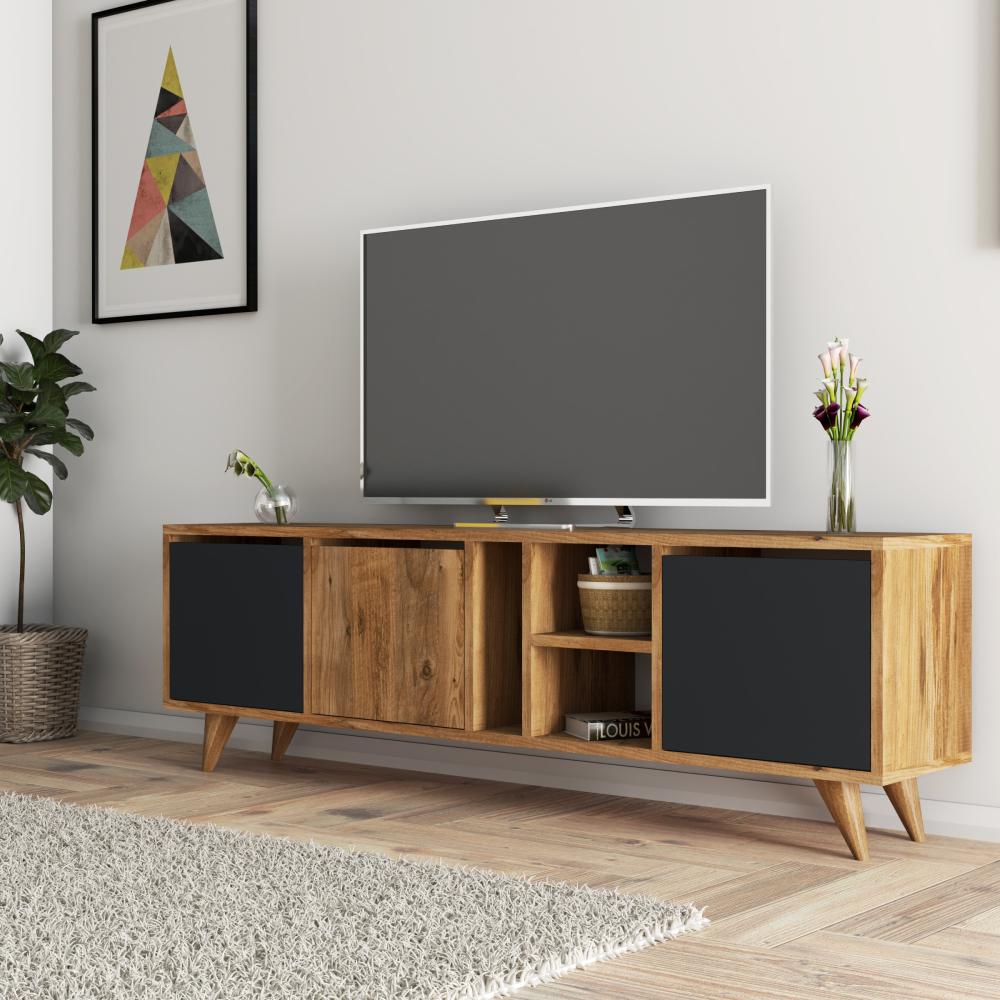 Mueble TV 150 cm De pie - Roble 3 puertas | maher