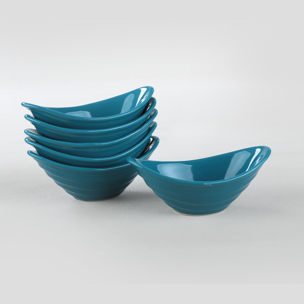 Plato Tapas/Snack/Salsa Gondol Azul 16 Cm 6 Piezas