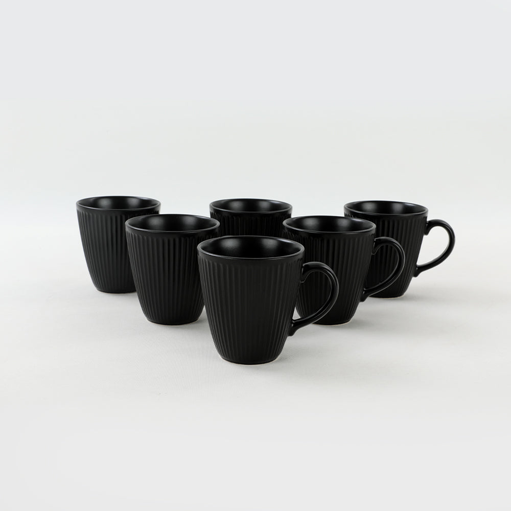 Taza Myra Negra Mate 10 Cm 6 Piezas