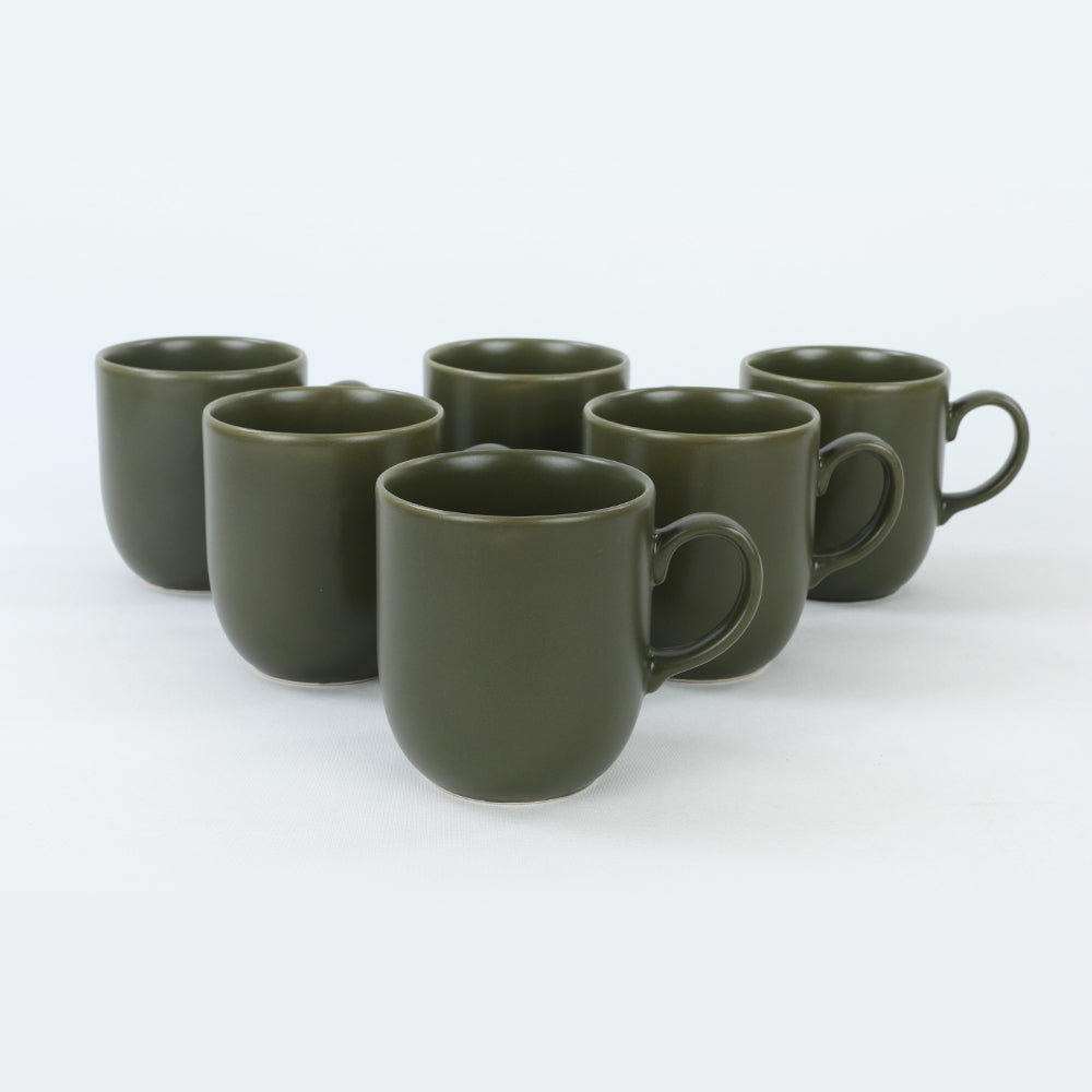 Vaso Ekinoks Verde Oscuro Mate 10 Cm 6 Piezas