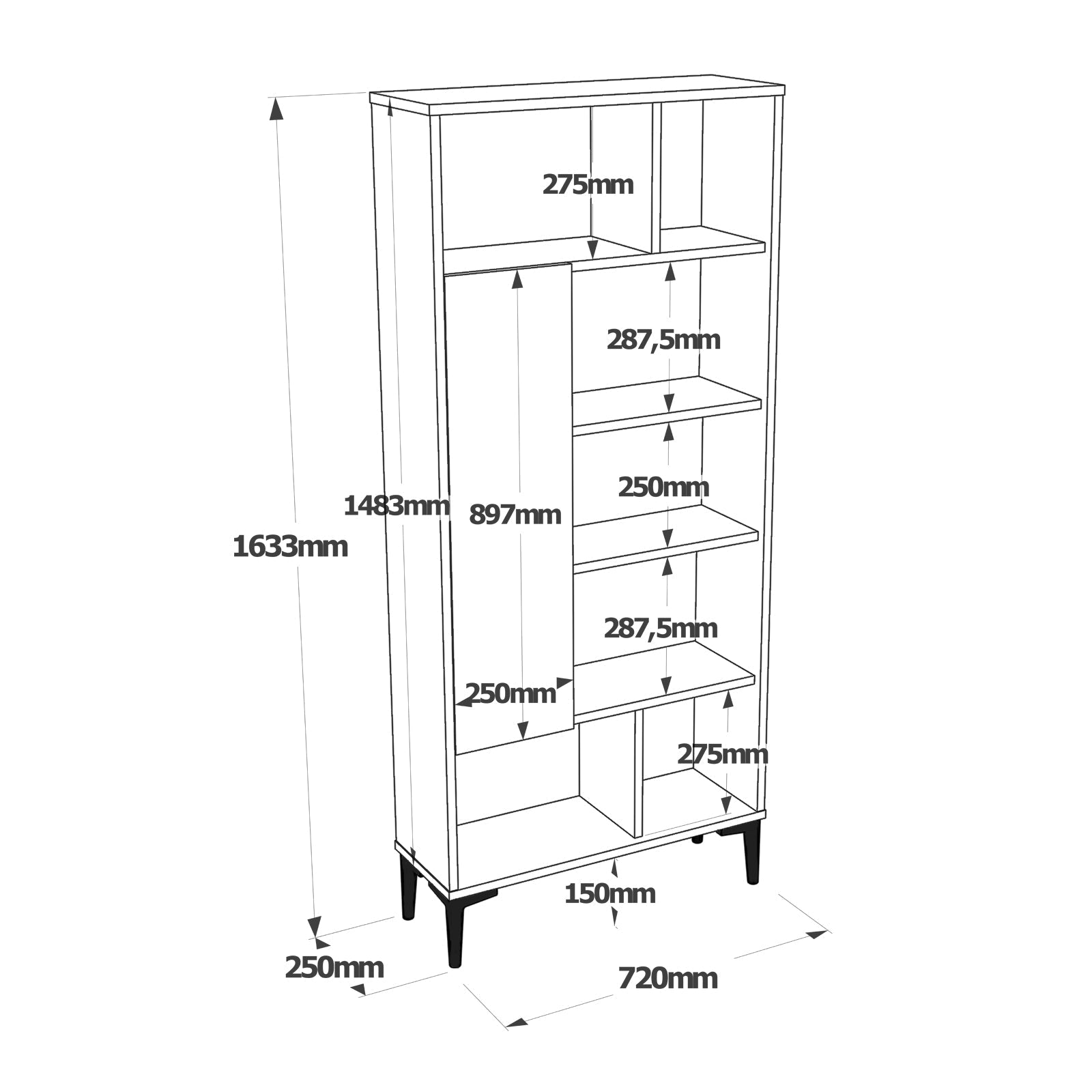 Librería 163 cm | Asunción