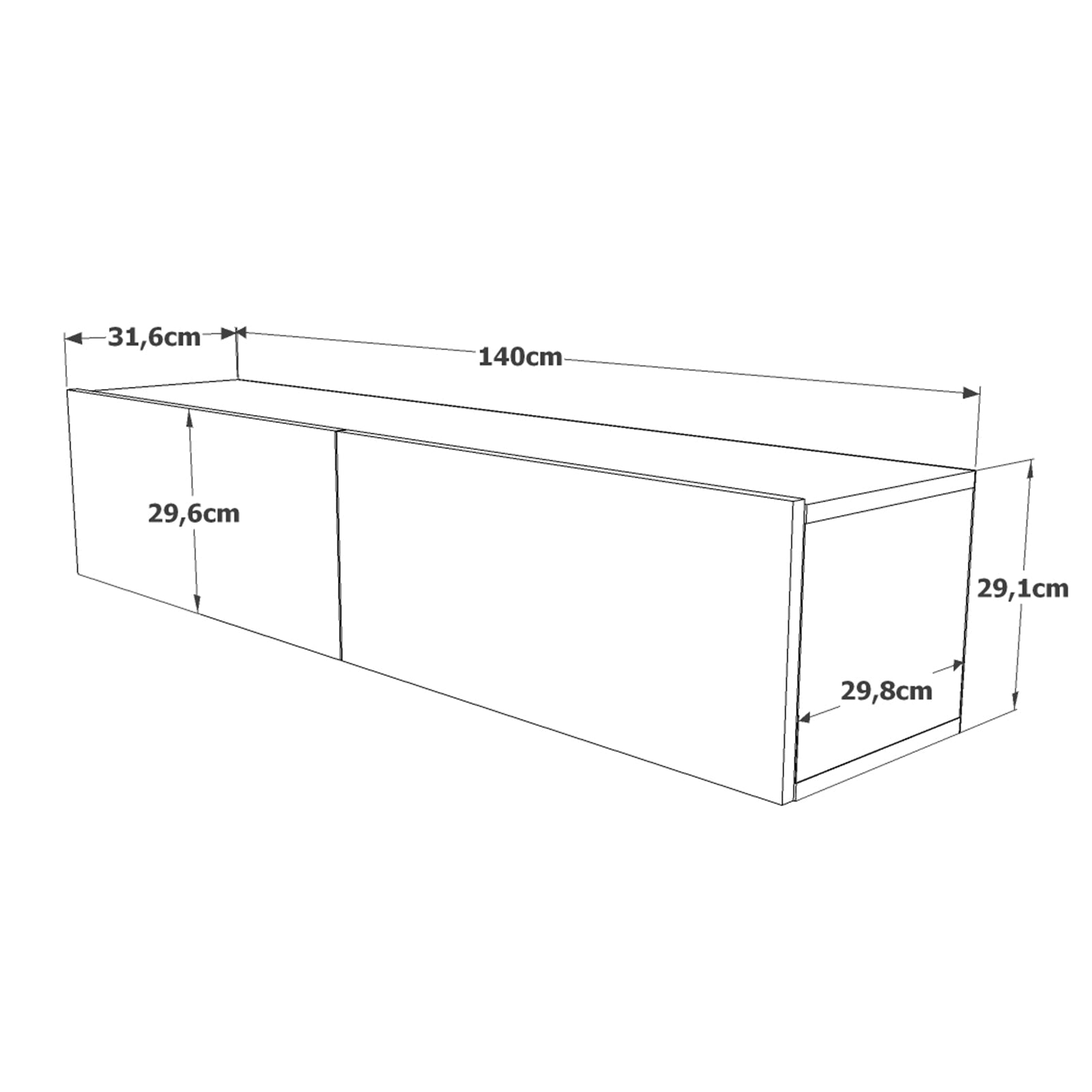 Stand de TV 140 cm flotante | Bayeux