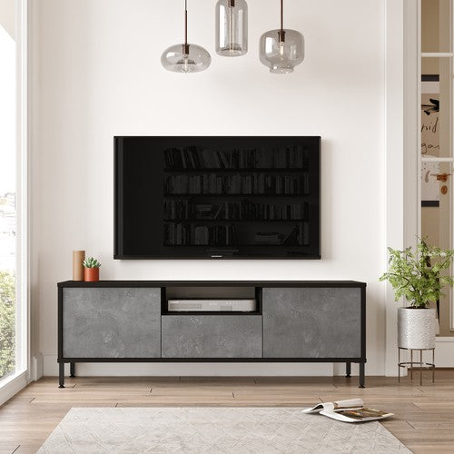 Stand de TV 140 cm Beton Gray | Hamburgo