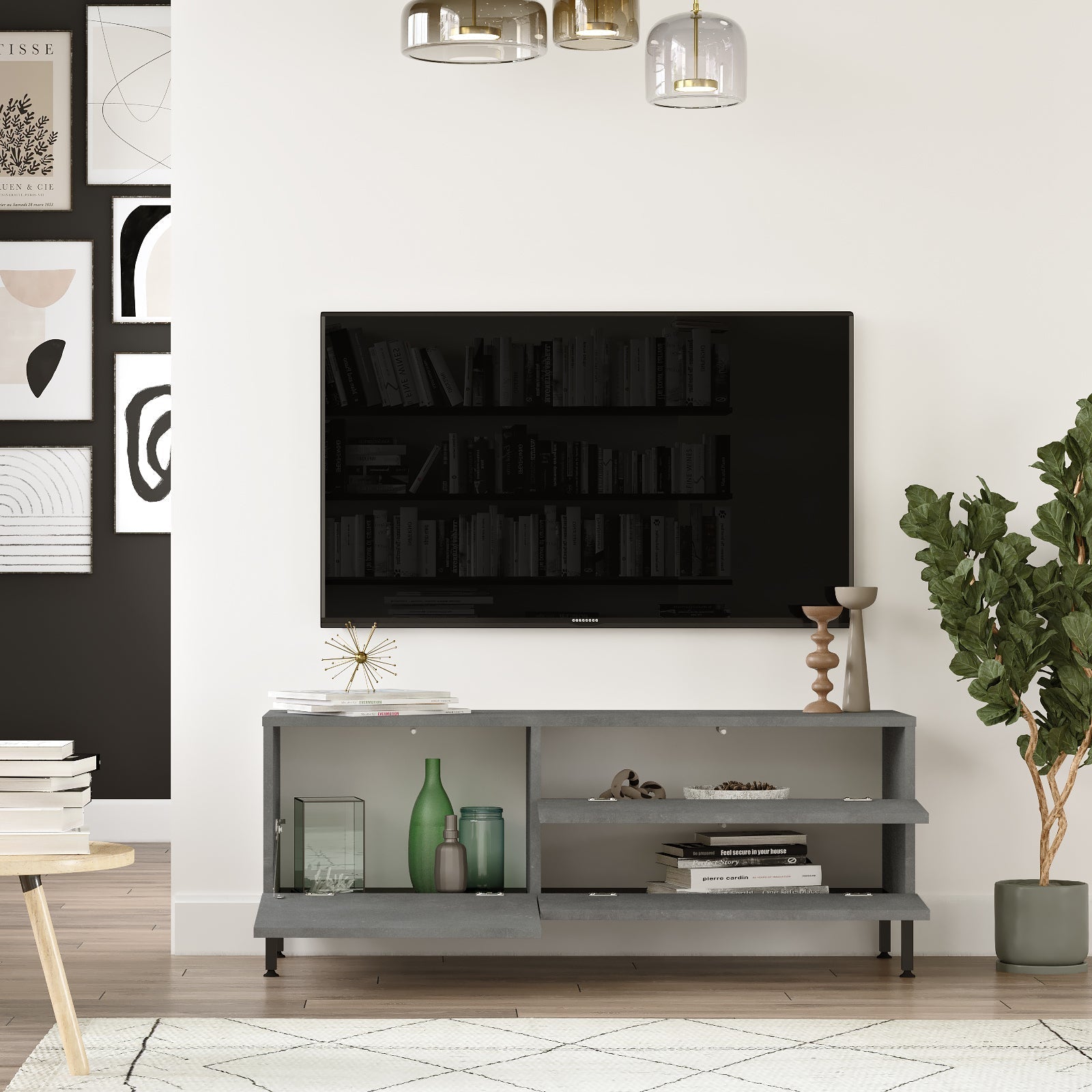 Stand de TV 120 cm Beton Gray | Marsella