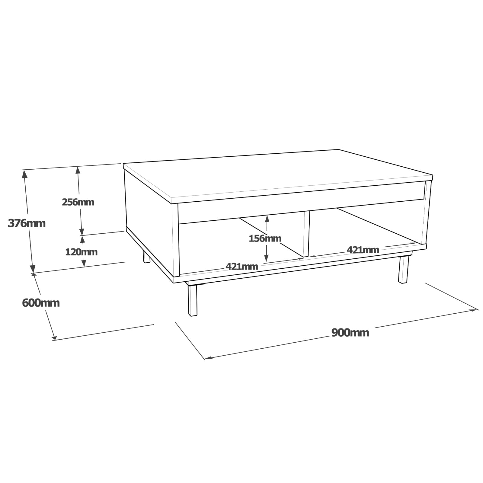 Mesa de café dublín