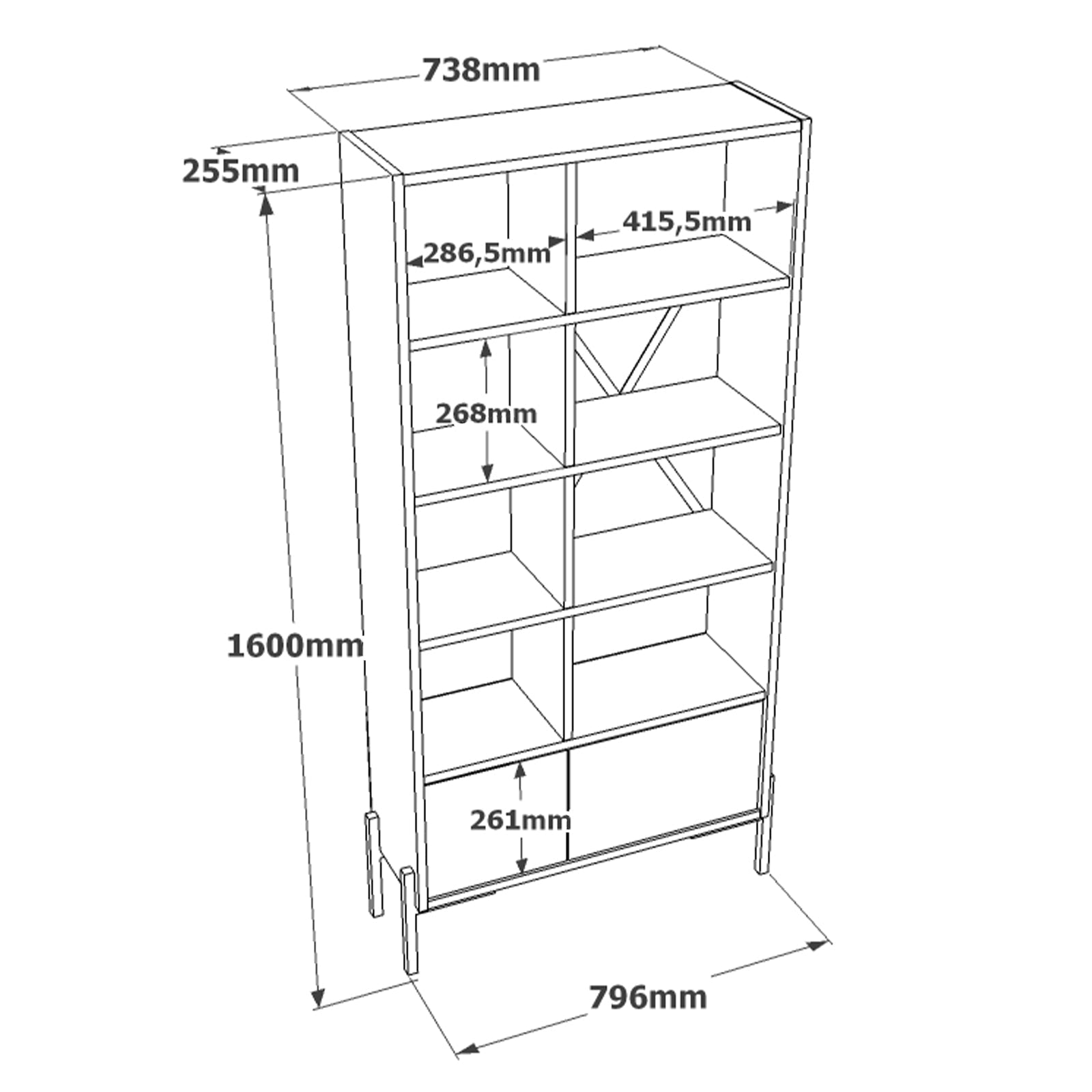 Librería 160 cm | Paramlaribo