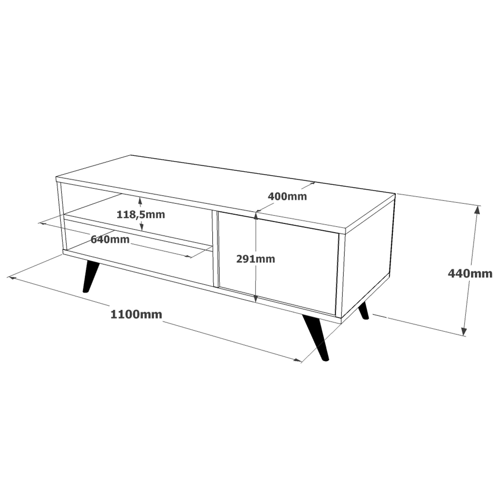 Stand de TV 110 cm Tesaloniki