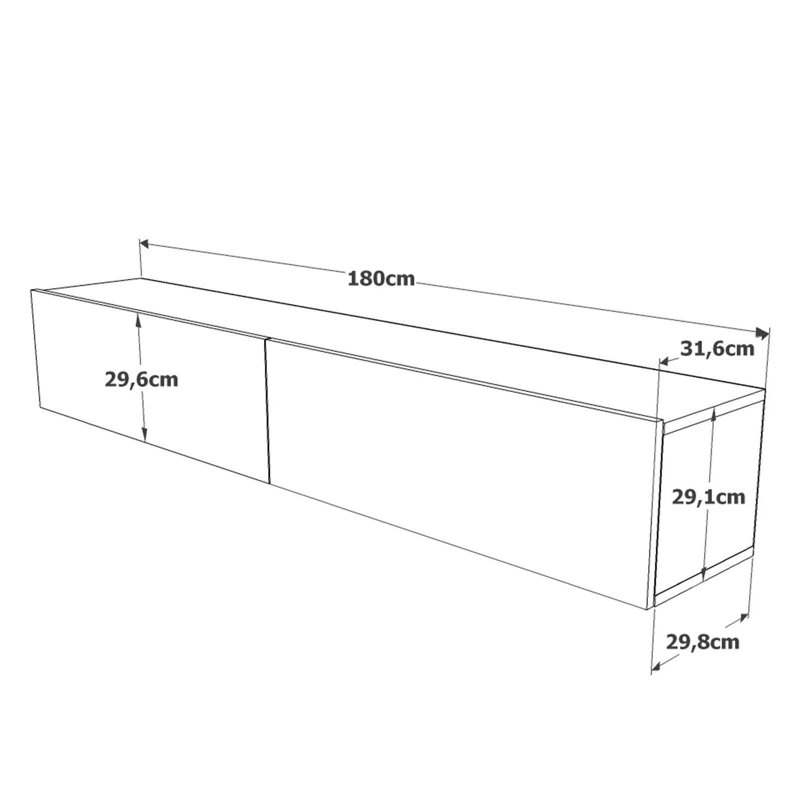 Stand de TV 180 cm flotando | Voronezh