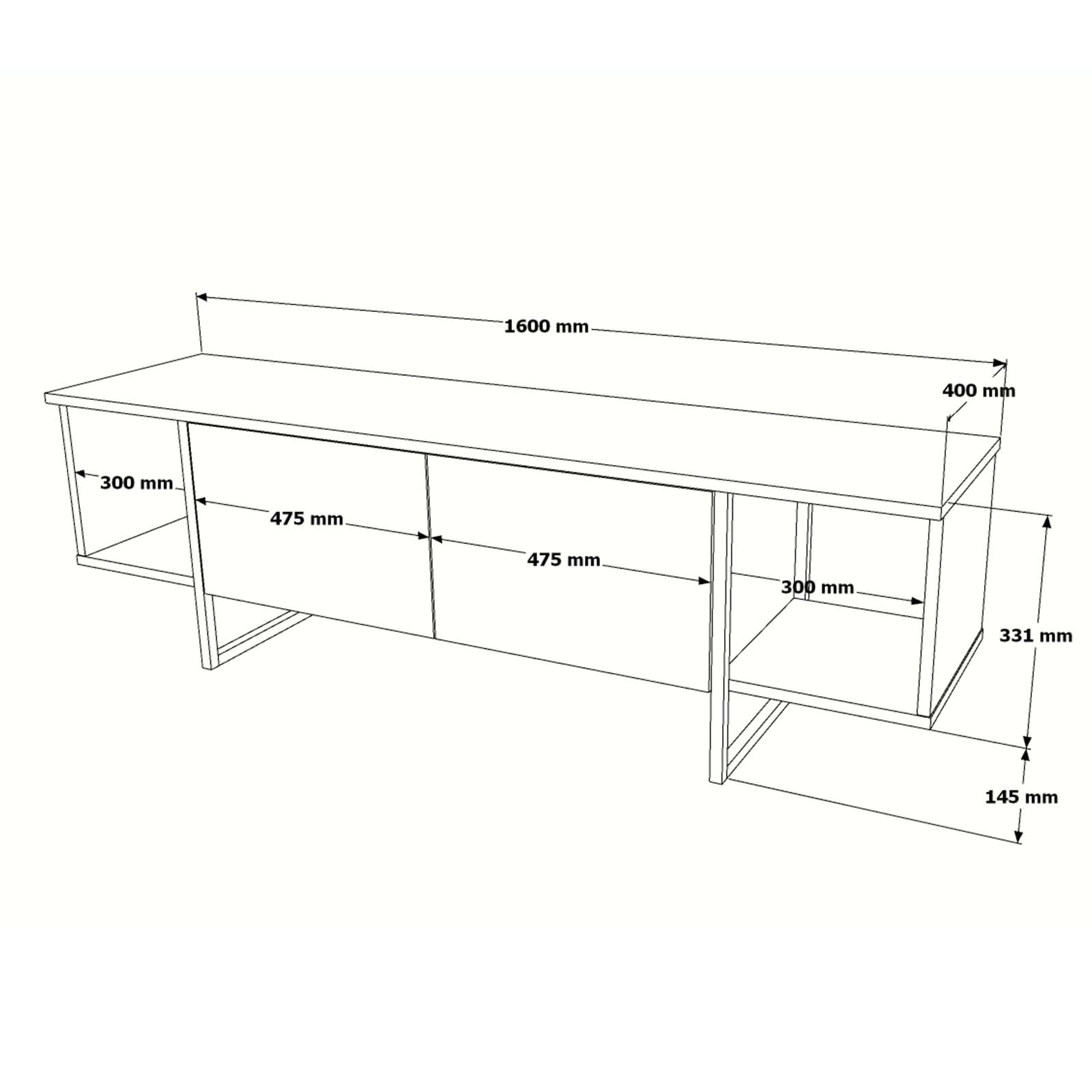 TV Stand Oak Style 160 cm | Amsterdam