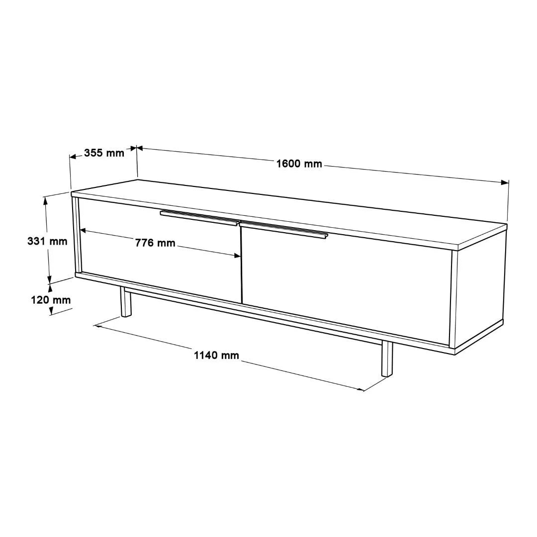 Mueble TV Ratán 160 cm De pie | Ola