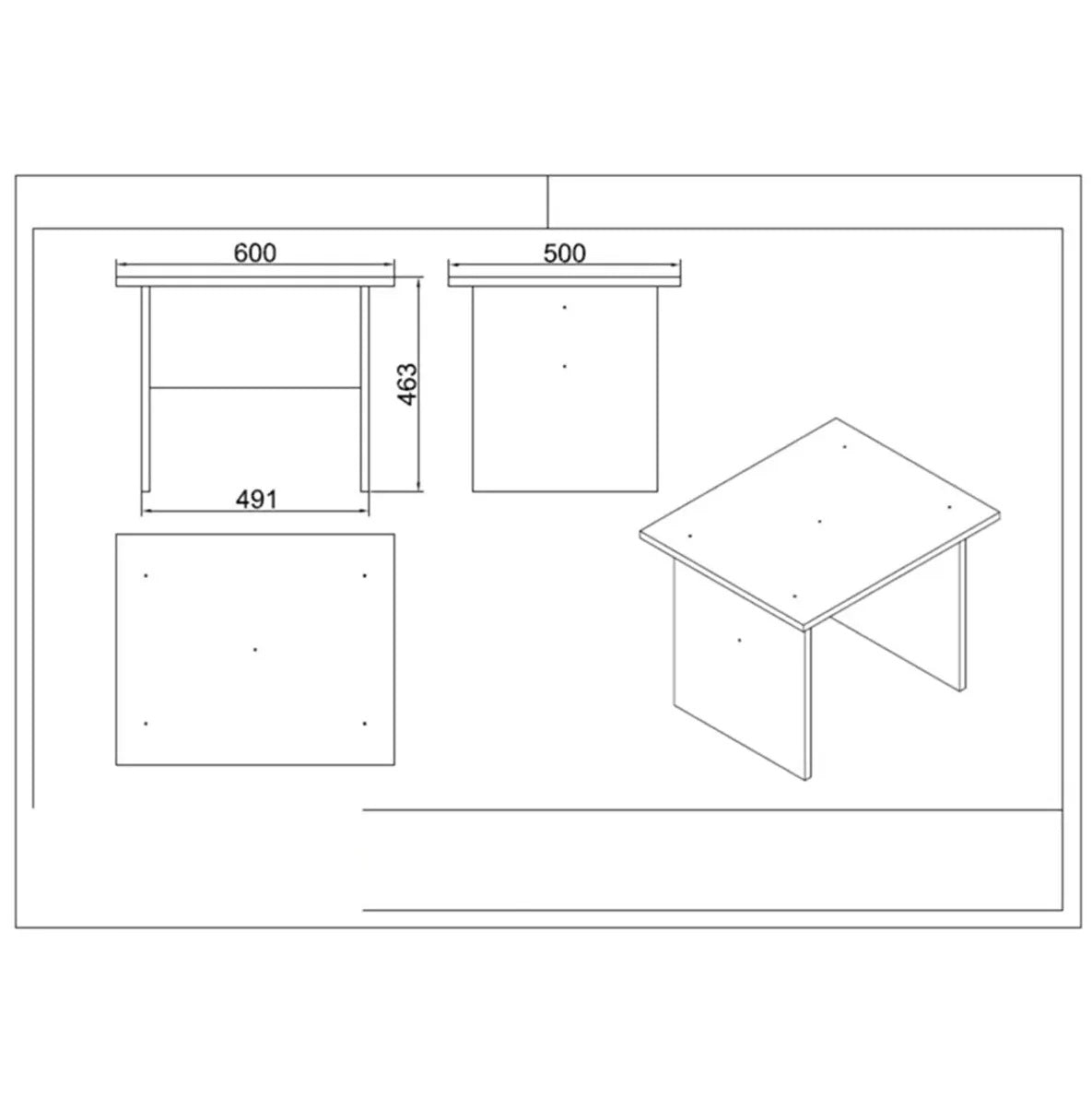 Juego de muebles de oficina zermat madera