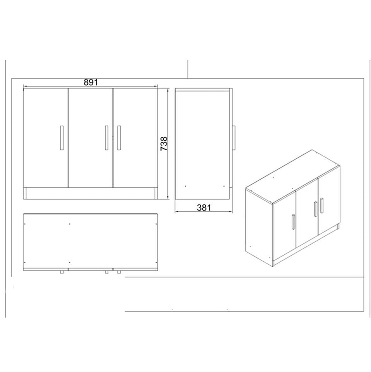 Juego de muebles de oficina zermat madera