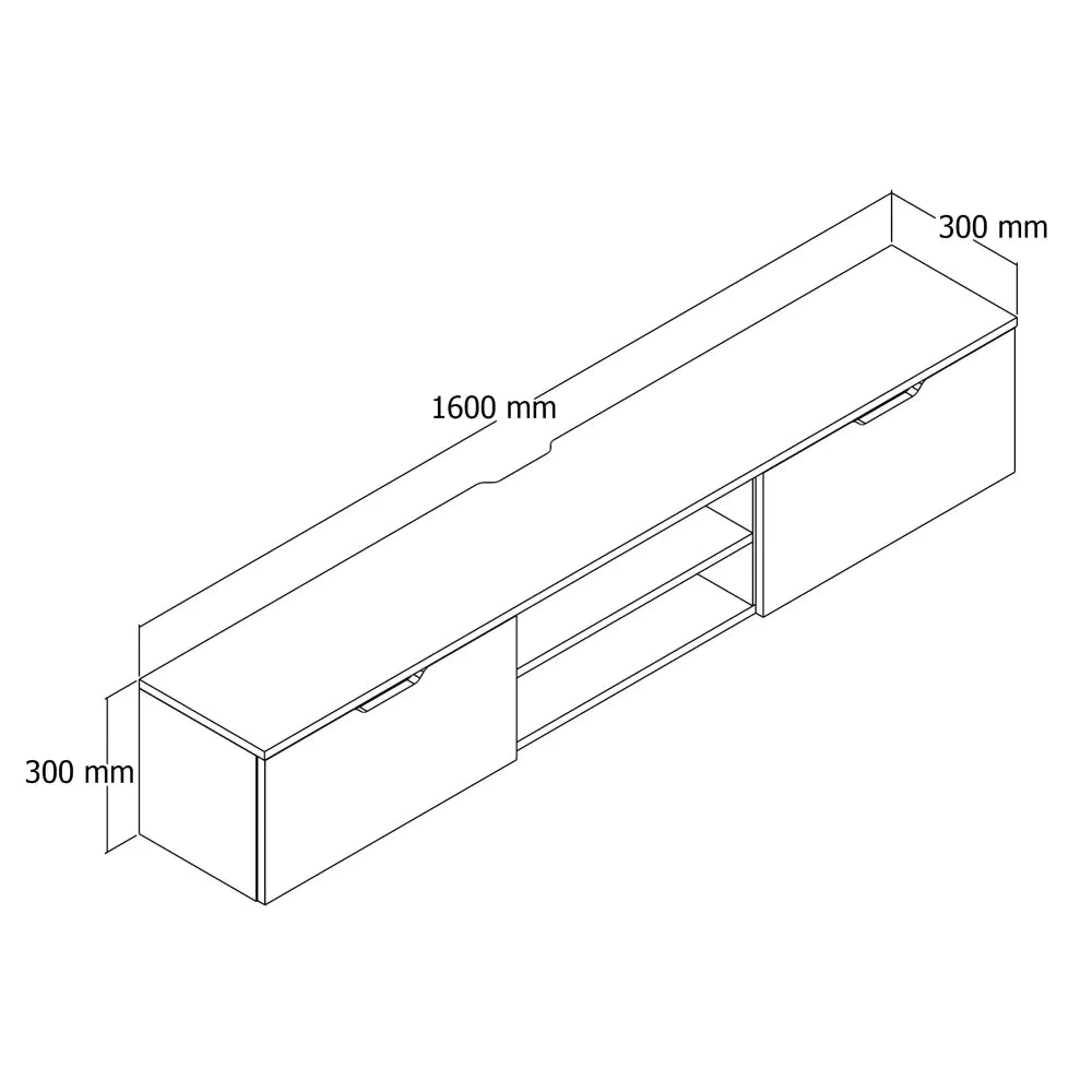 Mueble TV 160 cm Flotante | Bjurholm