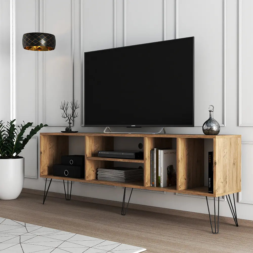 Mueble TV 180 cm de pie - Minimalista - Roble | kosta