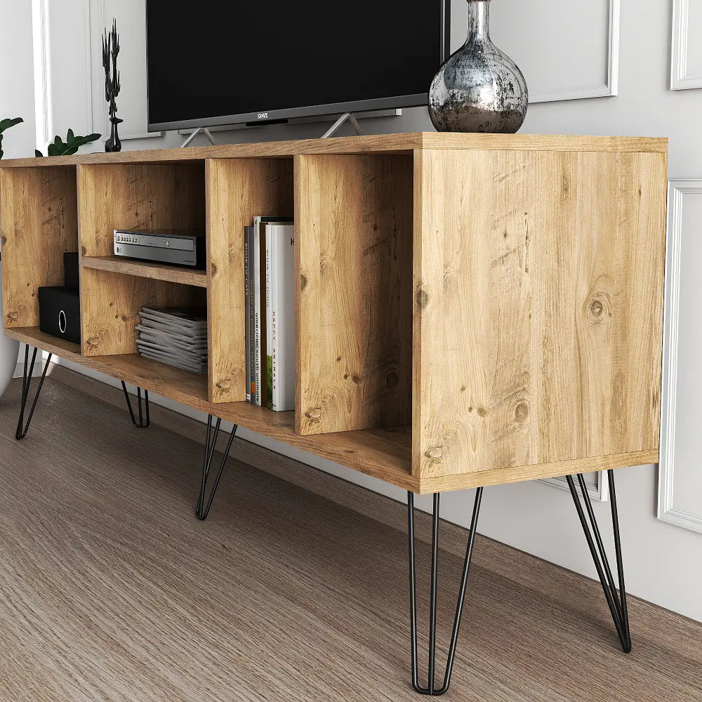 Mueble TV 180 cm de pie - Minimalista - Roble | kosta