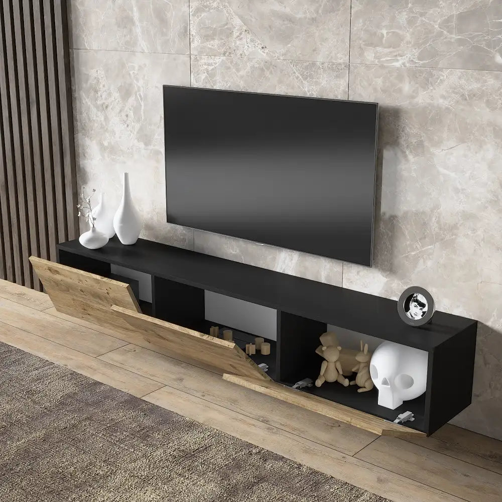 Mueble TV 180 cm Flotante - Veta de madera | Vetlanda