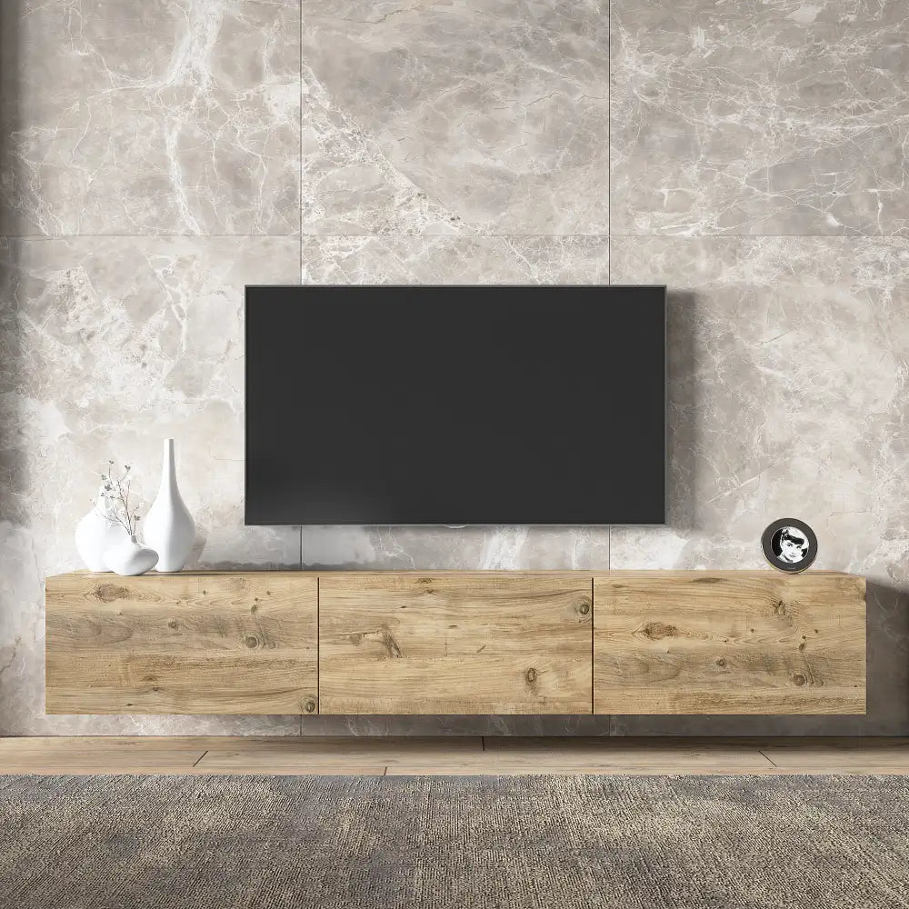 Mueble TV 180 cm Flotante - Veta de madera | Vetlanda