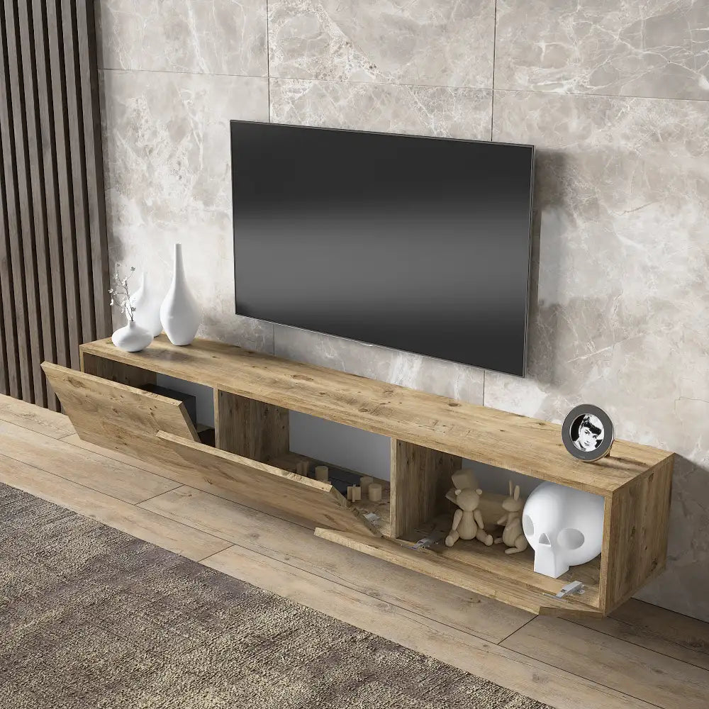 Mueble TV 180 cm Flotante - Veta de madera | Vetlanda