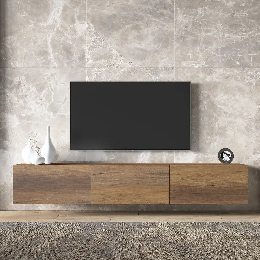 Mueble TV 180 cm Flotante - Veta de madera | Vetlanda