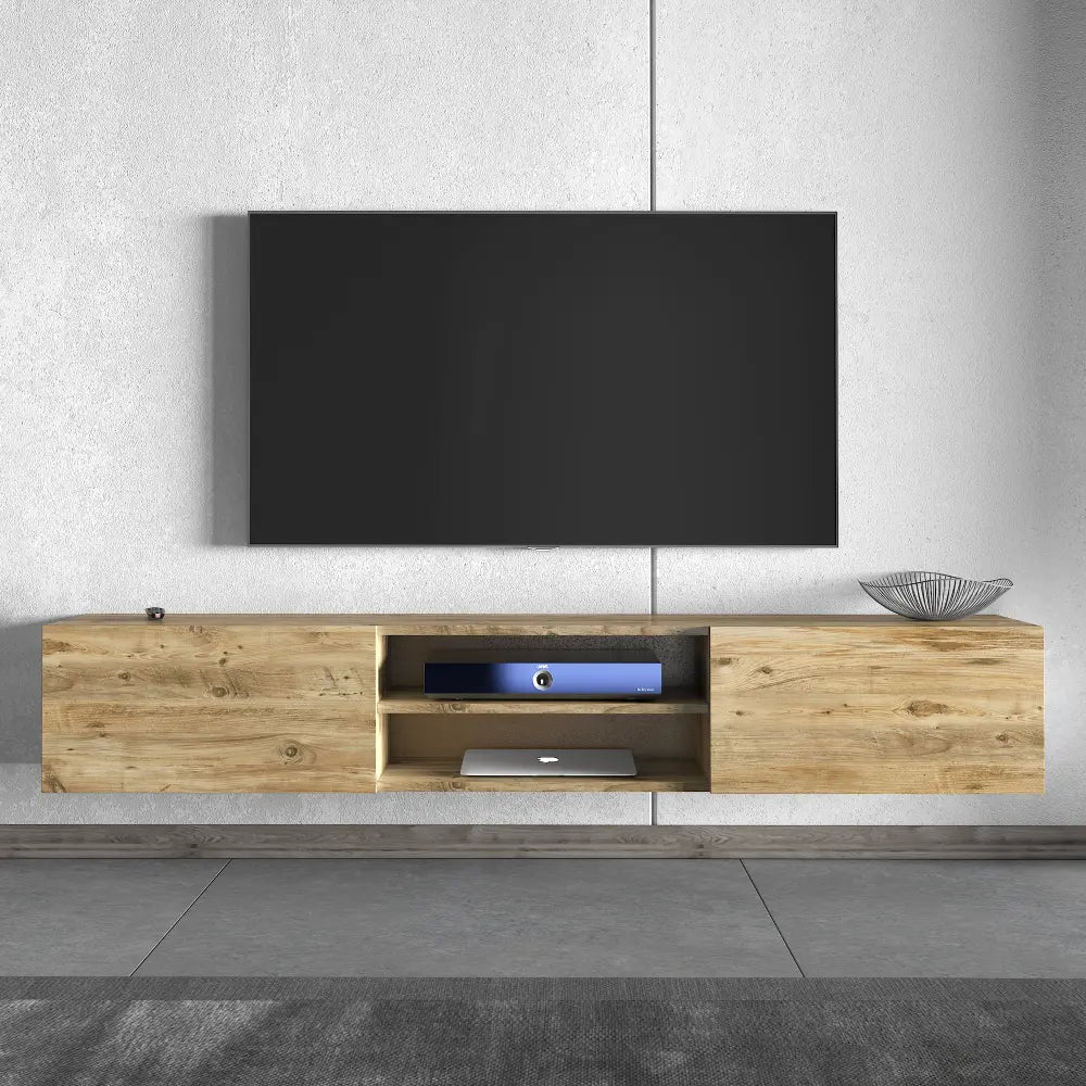 Mueble TV 180 cm Flotante con estante abierto | kumla