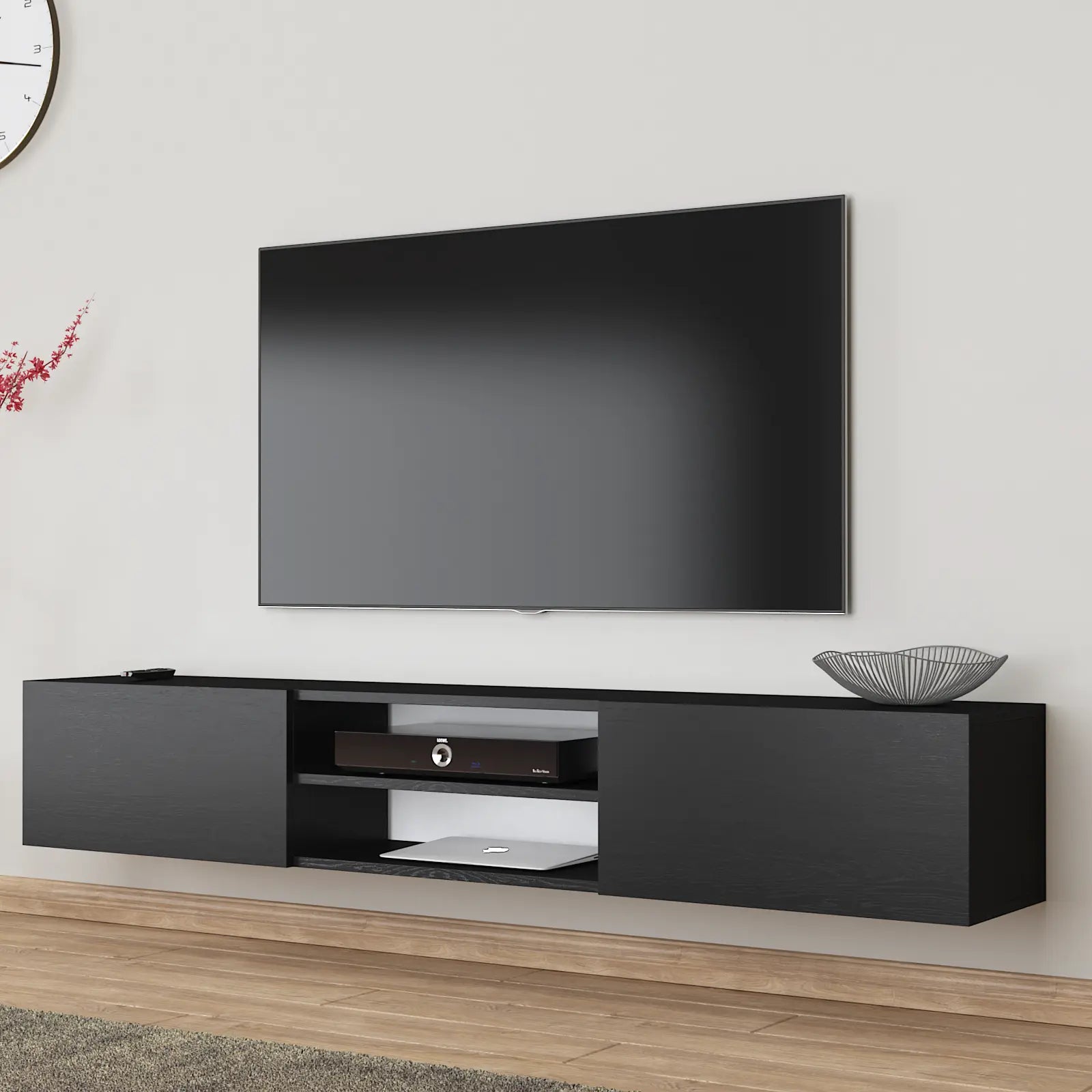 Mueble TV 180 cm Flotante con estante abierto | kumla