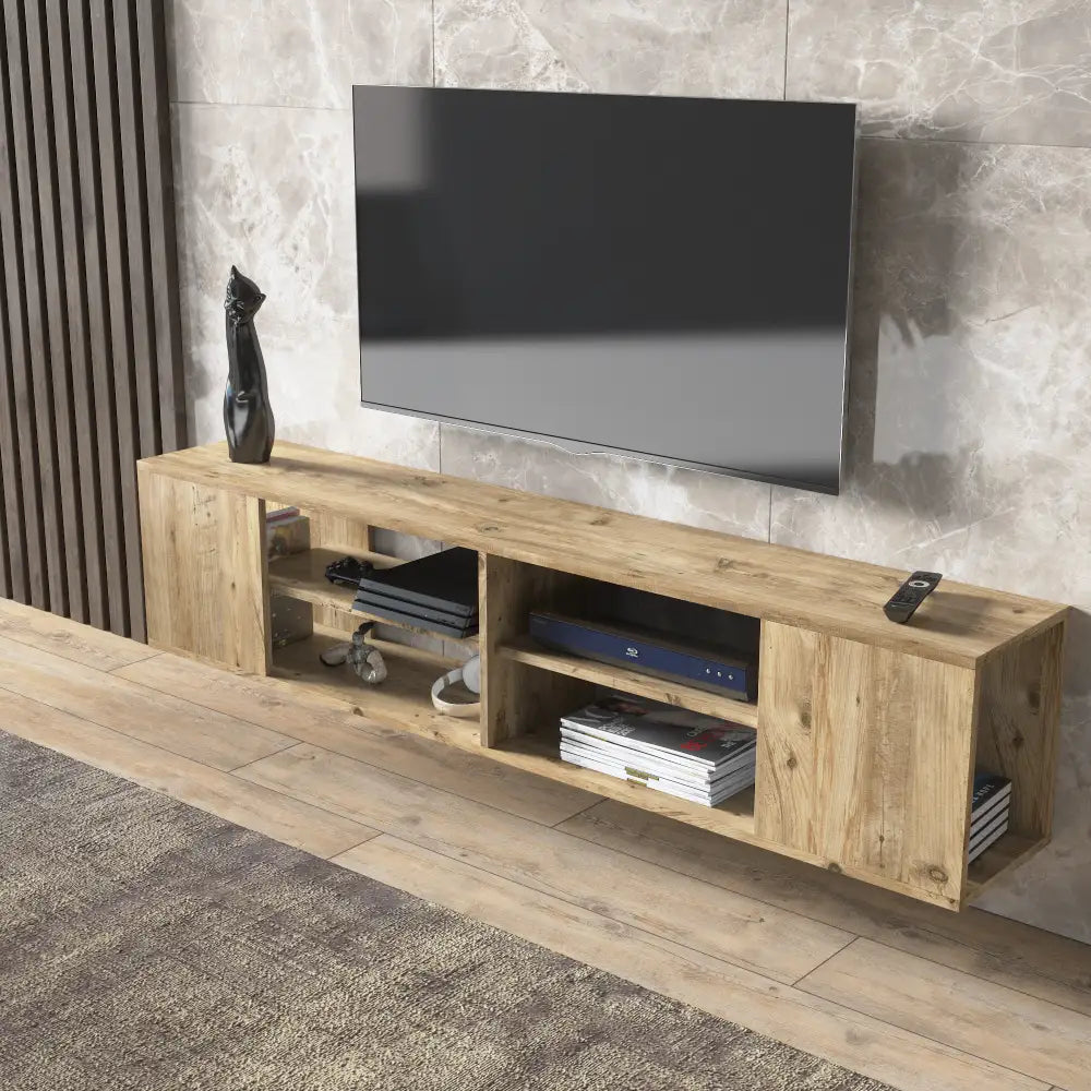 Mueble TV 180 cm Flotante - Veta de madera | alvesta