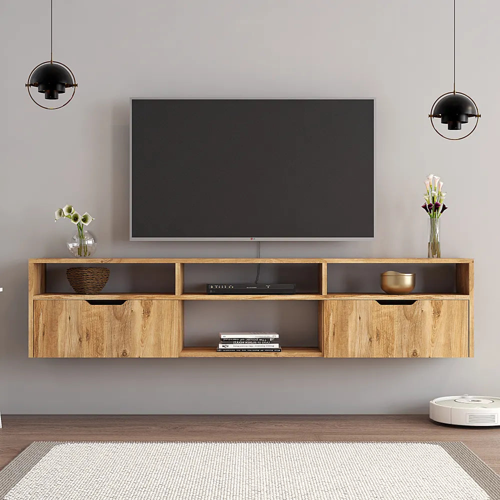 Mueble TV 160 cm Flotante - Roble | Högland