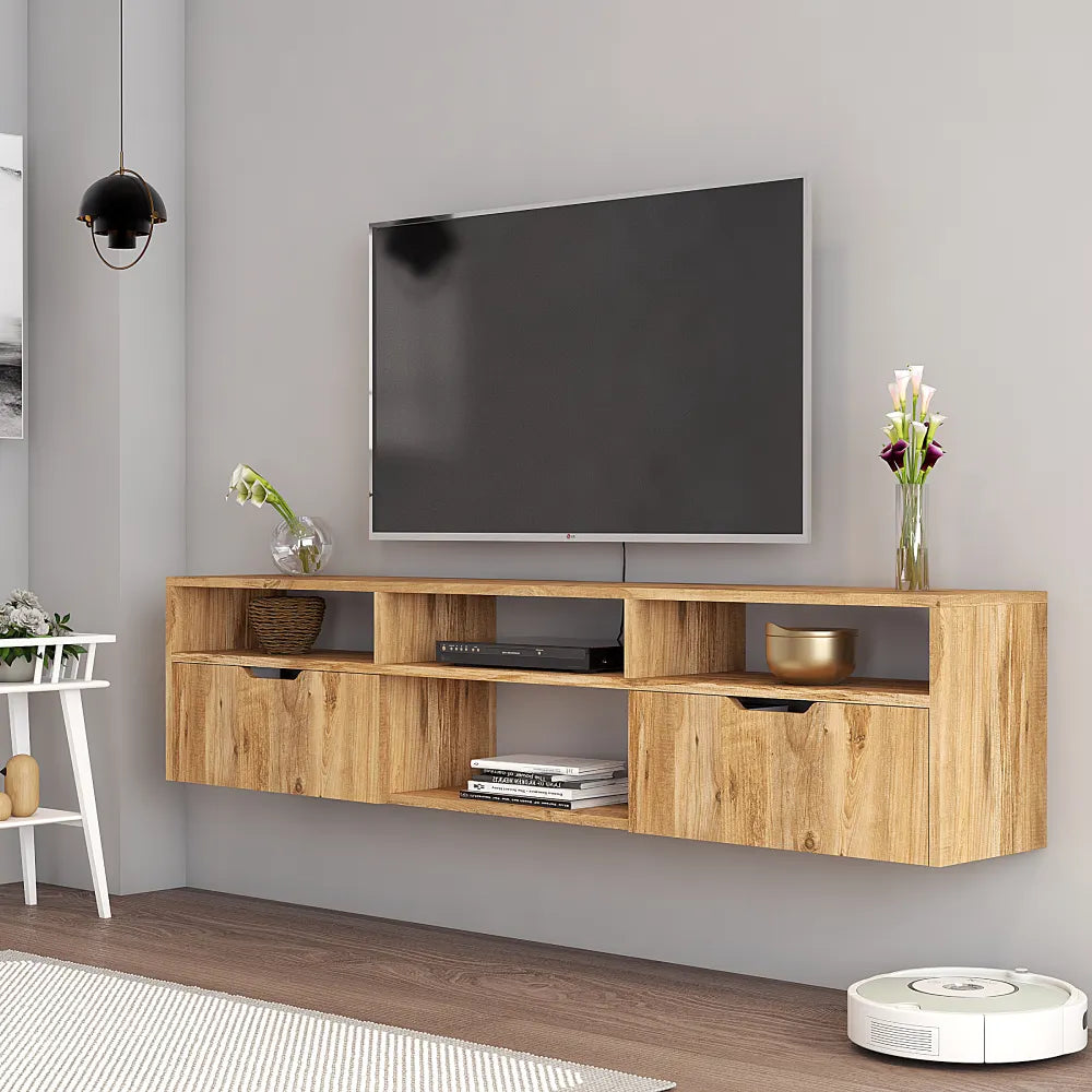 Mueble TV 160 cm Flotante - Roble | Högland