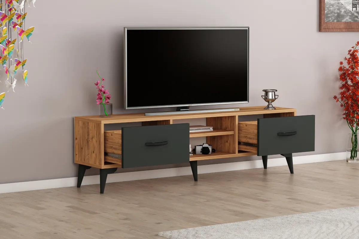 Mueble TV 180 cm de pie - Roble | adak