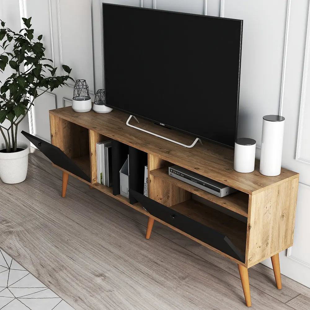 Mueble TV 180 cm de pie - Roble | Borgholm