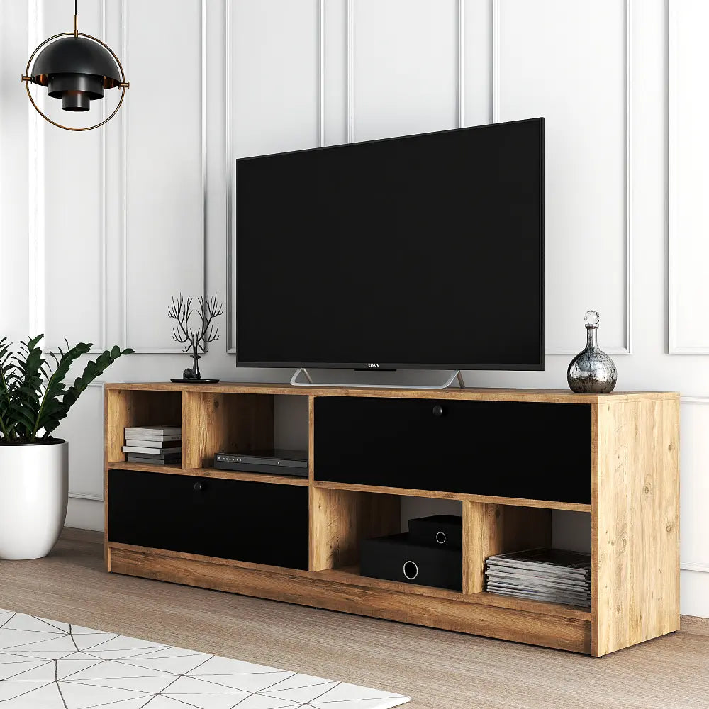 Mueble TV 180 cm de pie - Minimalista - Roble | Ronneby