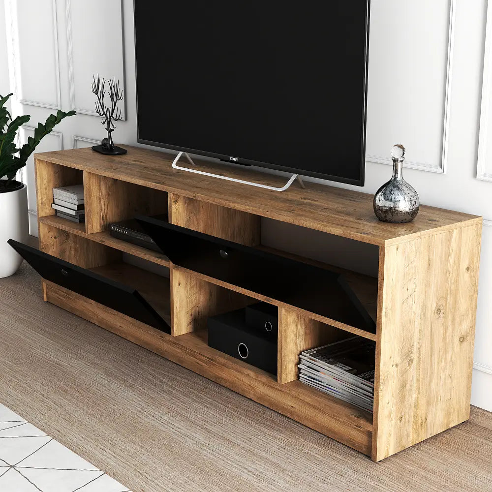 Mueble TV 180 cm de pie - Minimalista - Roble | Ronneby